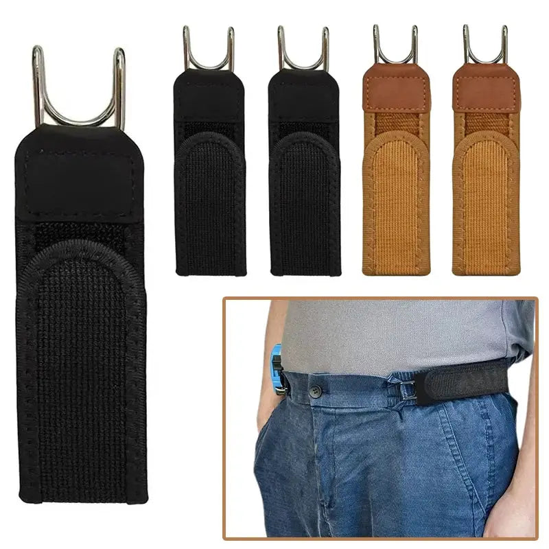 Elastic Belt | Buckle Free | Adjustable Metal Hook | Unisex