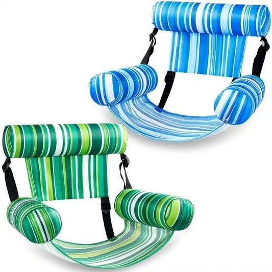 Inflatable Pool Float | 2 Pack | Adjustable Back And Head Support | Adult Size
