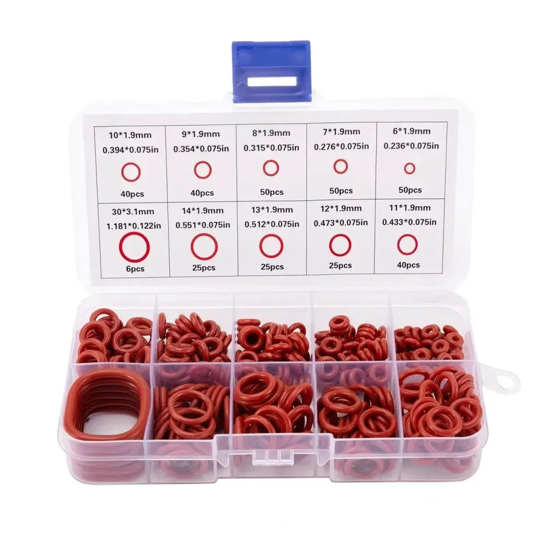 351Pcs Silicone O-Ring Seal Set, Heat Resistant & Oil Resistant O-Ring Combo Pack for Automotive Repair and Water Pipe Sealing from PriceLows™