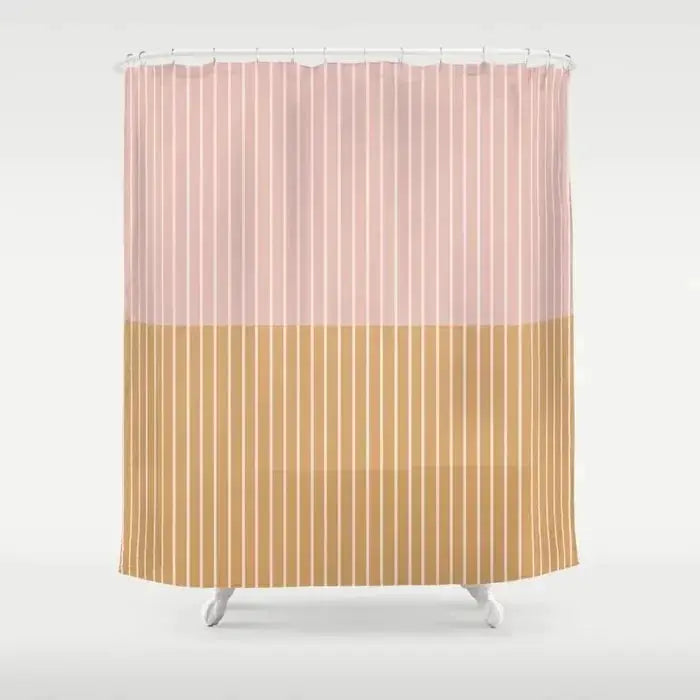 Simple Colorful Lines Modern Fashion Pattern Shower Curtain Home Decoration Creative Personalized Shower Curtains from PriceLows™
