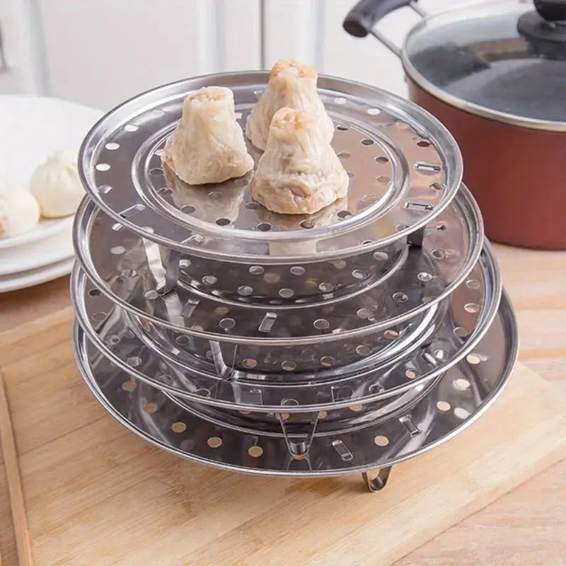 Stainless Steel Steamer Rack | Detachable Legs | Round Basket | Fits Instant Pot