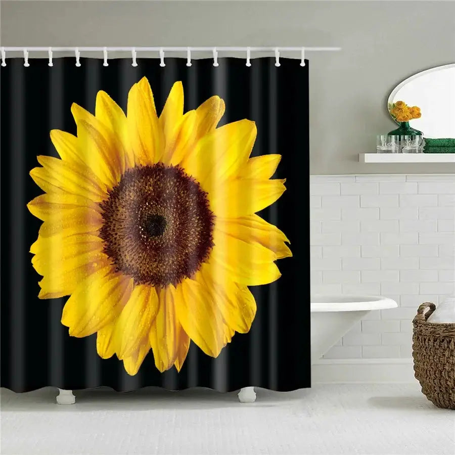 3D Flower Plum Blossom Lotus Lavender Rose Shower Curtains Bathroom Curtain Frabic Waterproof Polyester Bath Curtain with Hooks from PriceLows™