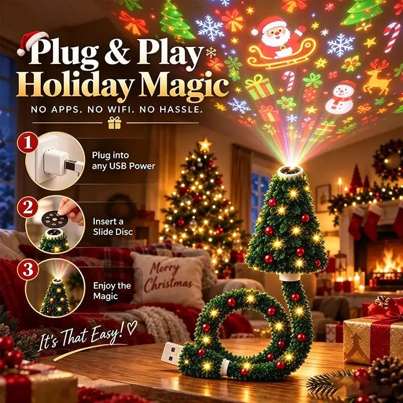 Christmas Projection Lamp | USB | 6 Patterns | Star Shape