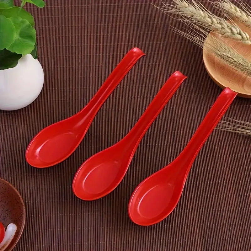 5pcs Soup Spoons Japanese Style Rice Spoons Melamine Spoon Sauces Soup Spoon Porridge Spoon Ramen Pho Wonton Dumpling from PriceLows™
