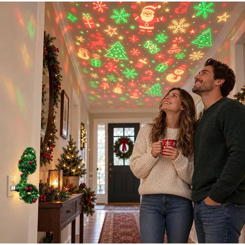 Christmas Projection Lamp | USB | 6 Patterns | Star Shape
