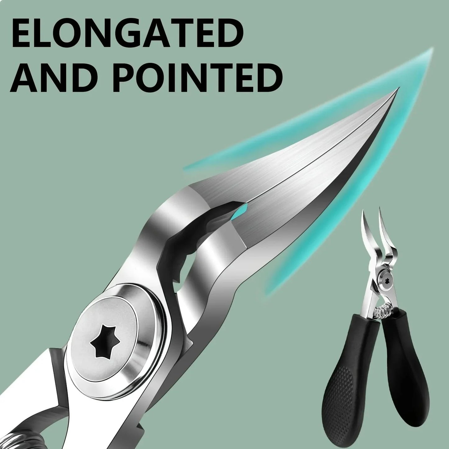 Nail Clippers Set | Wide Jaw Design | Convex Edge | 1 Or 9 Pieces