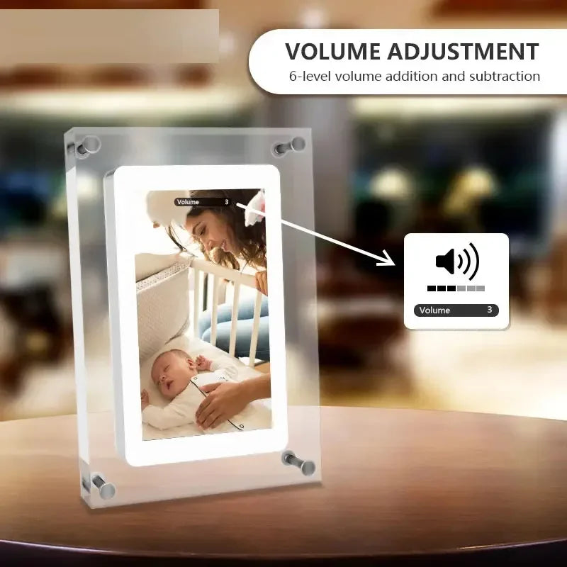 Acrylic Digital Photo Frame | IPS Display | 4GB Built-In Memory | 5 to 7 Inches