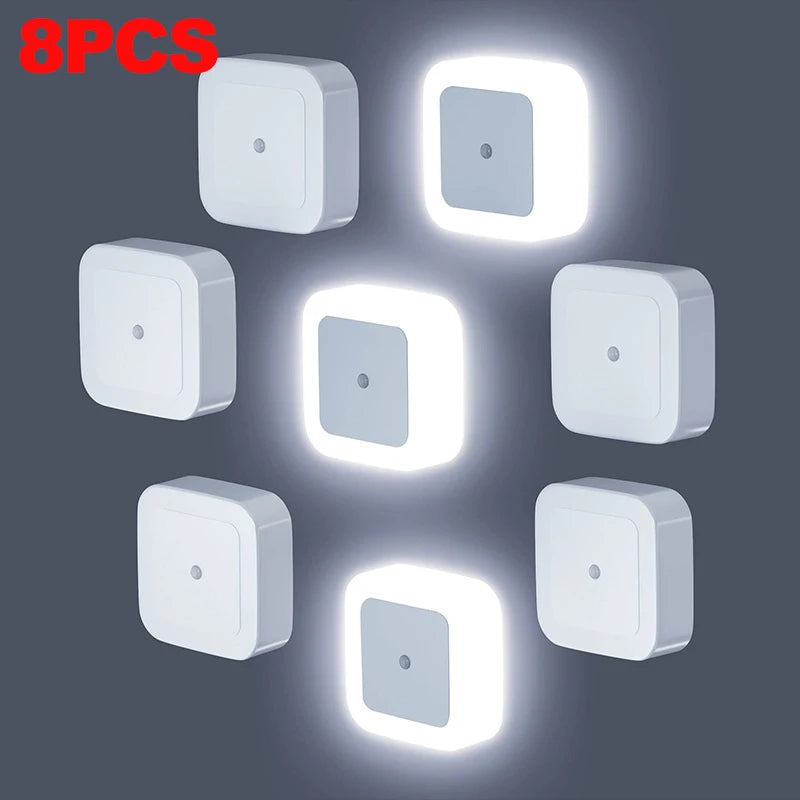 LED Night Light | Plug-In Wall | Dark Sensor Auto | 1-8 Pack