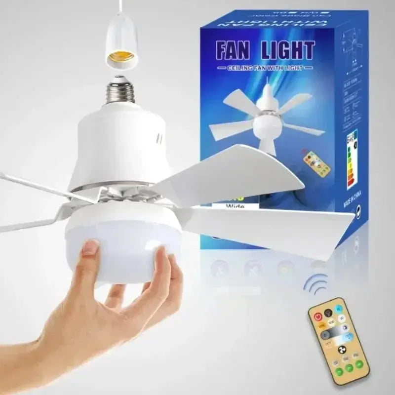 LED Ceiling Fan Light | 60W | Remote Control | E27 Socket, AC85-265V