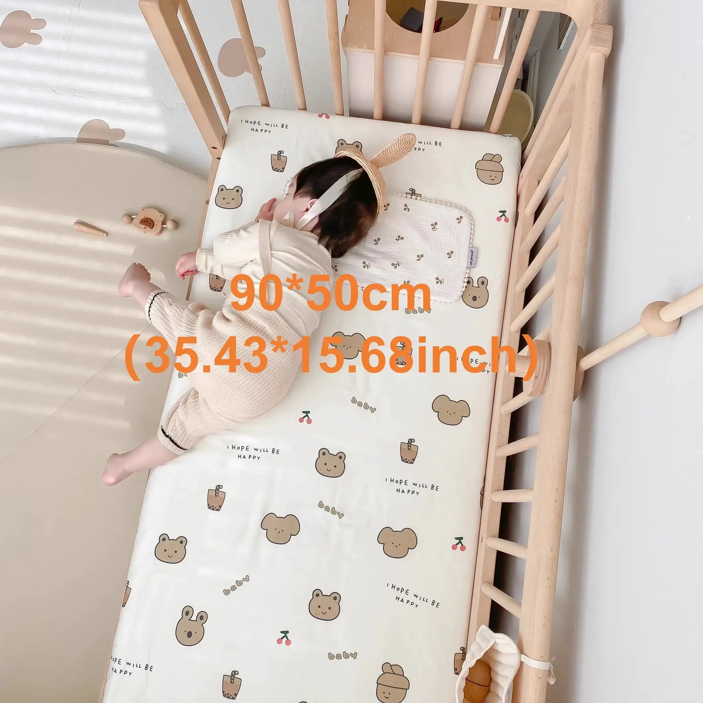 Toddler Crib Fitted Sheet, Skin-Friendly Mattress Protector Cover Ultra Soft Stretch Breathable Crib Mattress Sheet from PriceLows™