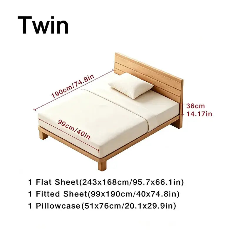 Bed Sheet Set | 100% Bamboo Fiber | 400 Thread Count | Twin Size