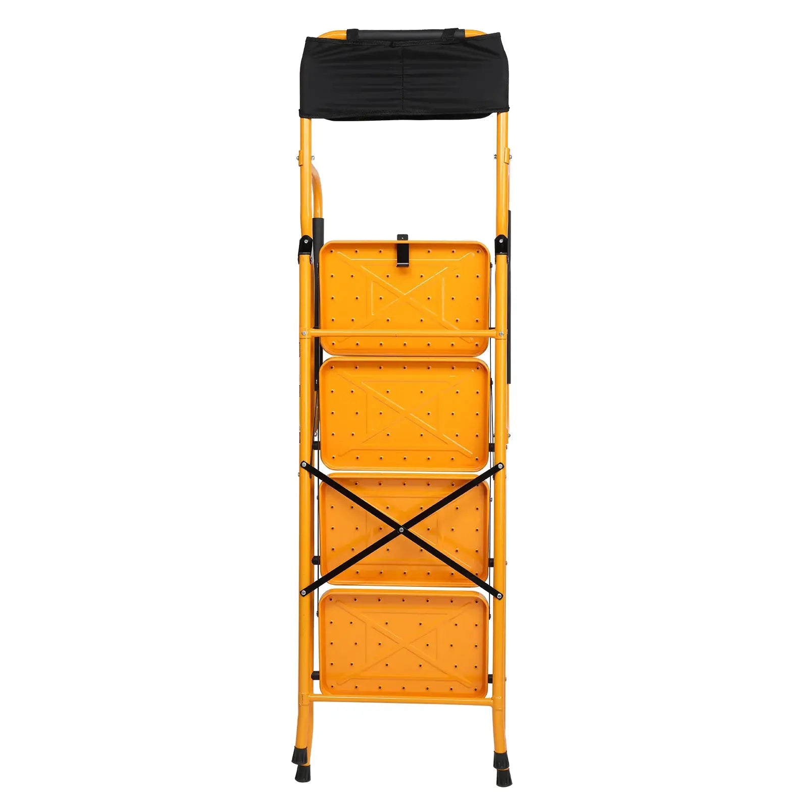 Household iron 4-step ladder with handrails, stable and practical for climbing from PriceLows™