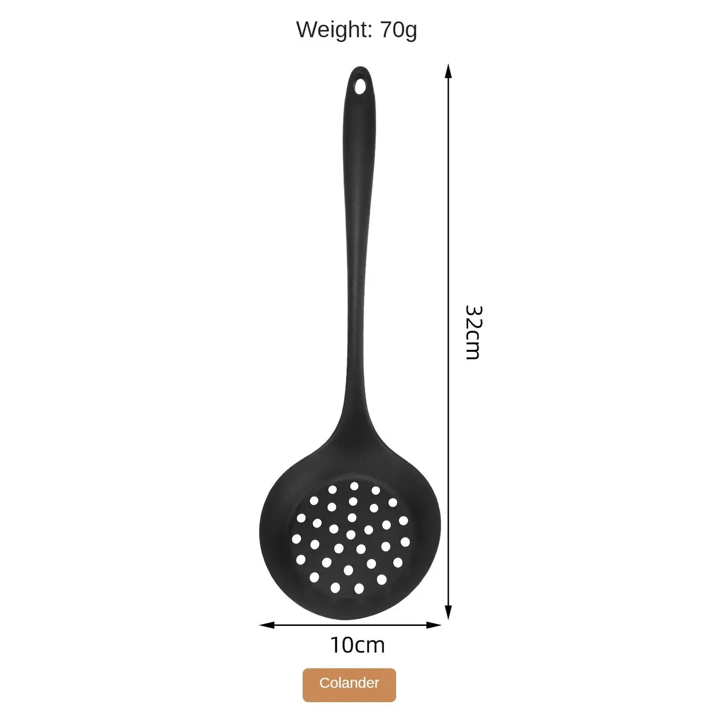 1/10PCS Food-Grade Silicone Kitchen Tools Set, Heat-Resistant Slotted Spoon for Non-Stick Cookware & Hot Pot, Multi-Use Strainer from PriceLows™