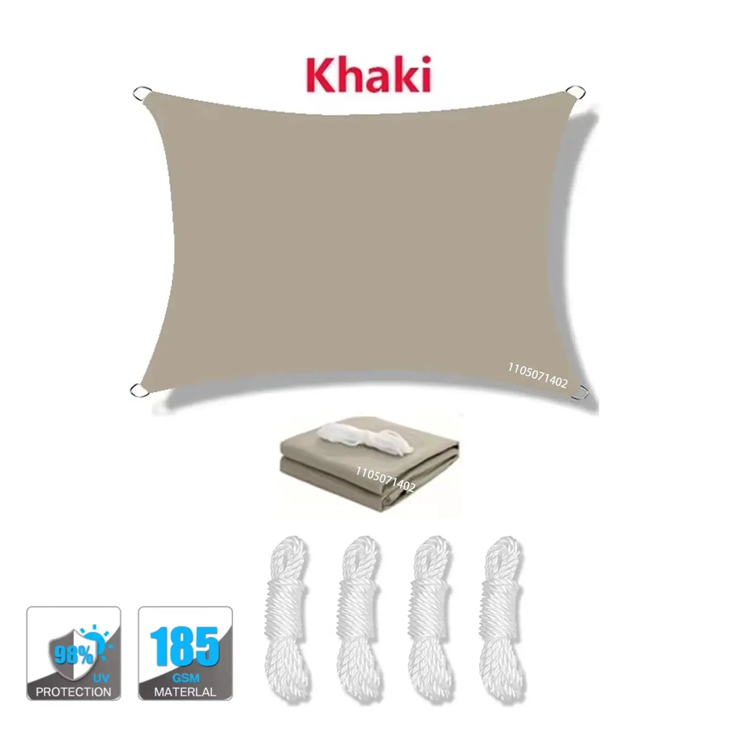 Waterproof Sun Shade Sail | Uv Block | D-Rings | Rectangular
