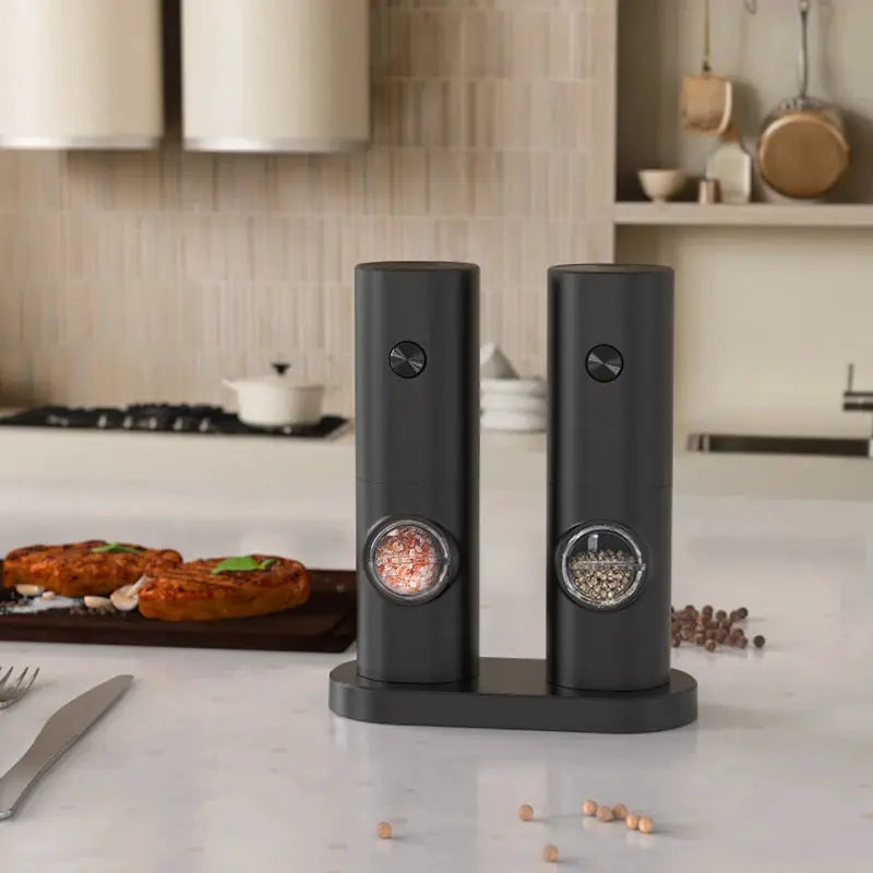 Electric Pepper Grinder Set | Adjustable Coarseness | Stainless Steel | 1pc 2pcs