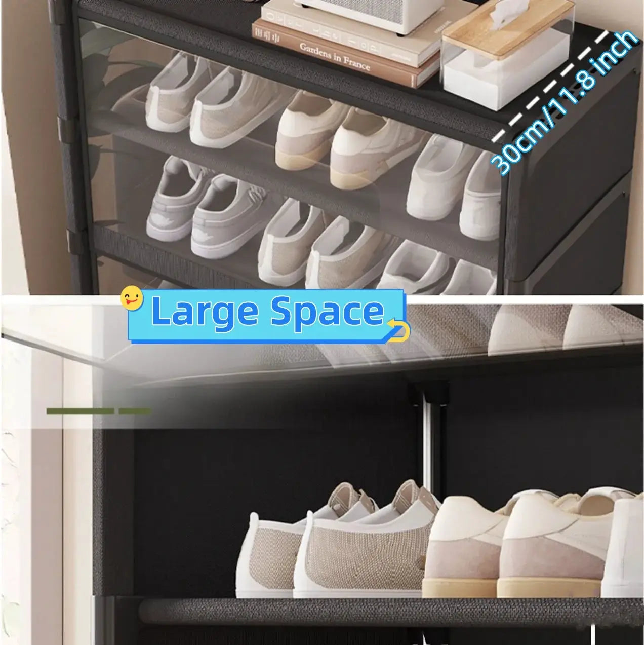 5/7-Layer Shoe Cabinet Dustproof Shoe Rack Shoe Hanger Organizer Shelf Holder Shoe Storage Cabinet Space Saving With Clear Lid from PriceLows™