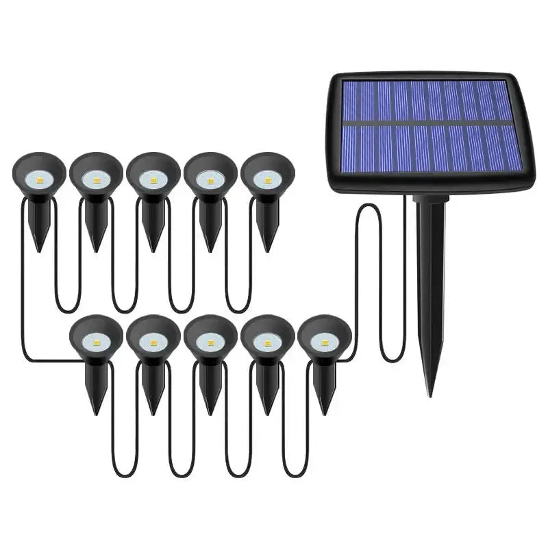 10 in 1 Outdoor Solar Lights RGB Changing Lawn Ground Lamp IP65 Waterproof Landscape Spotlights Garden Decoration Outdoor Lights from PriceLows™