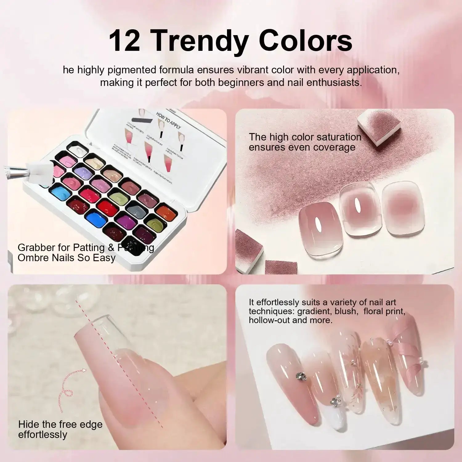 LIMEGIRL 24 Color Gradient Wash-Free Painting Gel Nail Art Design Painting Gel Nail Engraving DIY Soak-Off UV LED Nail Polish from PriceLows™