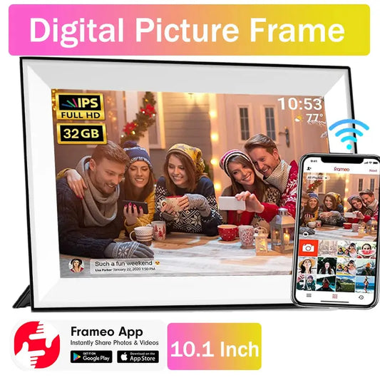 Frameo Digital Picture Frame | 10.1 Inch WiFi | 1280x800 HD IPS | 32GB from PriceLows™