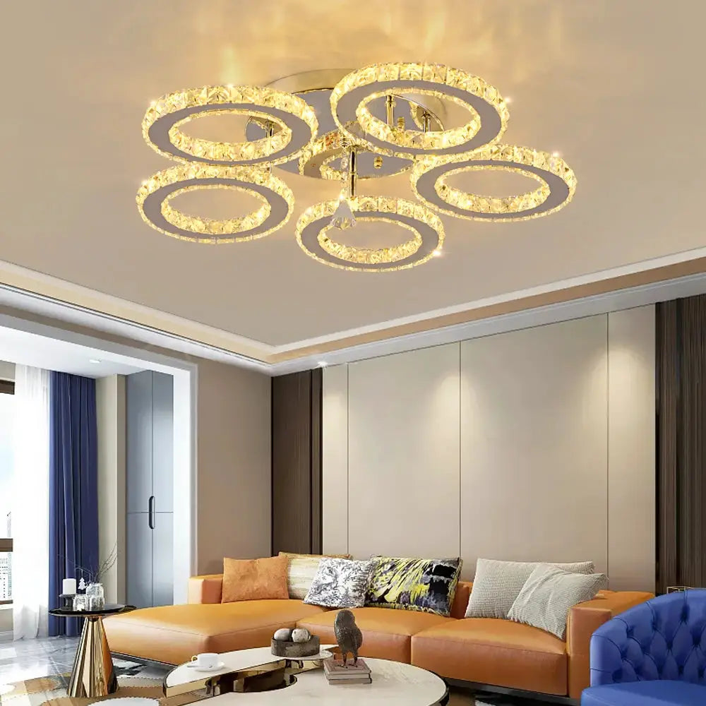 Modern Luxury Ceiling Crystal Chandelier Decoration Home Furniture Living Room Hanging Ceiling Lamp Kitchen Light Led Lighting from PriceLows™