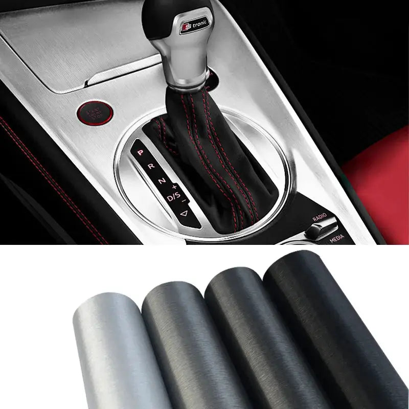 30cmx100cm Car styling Silver Matte Brush Metallic Vinyl Film Car Wrapping Sticker Decal Bubble Free Brushed Foil for Motorcycle from PriceLows™