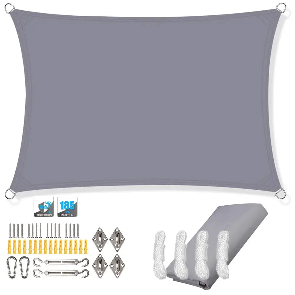 Rectangle Sun Shade Sail | Waterproof Oxford Canopy | UV Blocking Outdoor Shelter