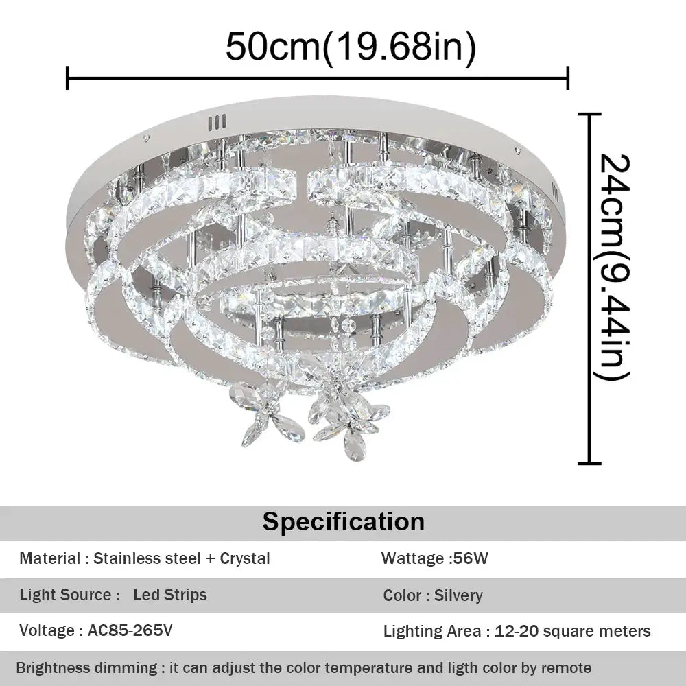 Crystal Ceiling Lamp Led Chandelier Modern Penadant Lighting Fixture For Living Dining Room Bedroom Decorate Lustre RC Dimmable from PriceLows™