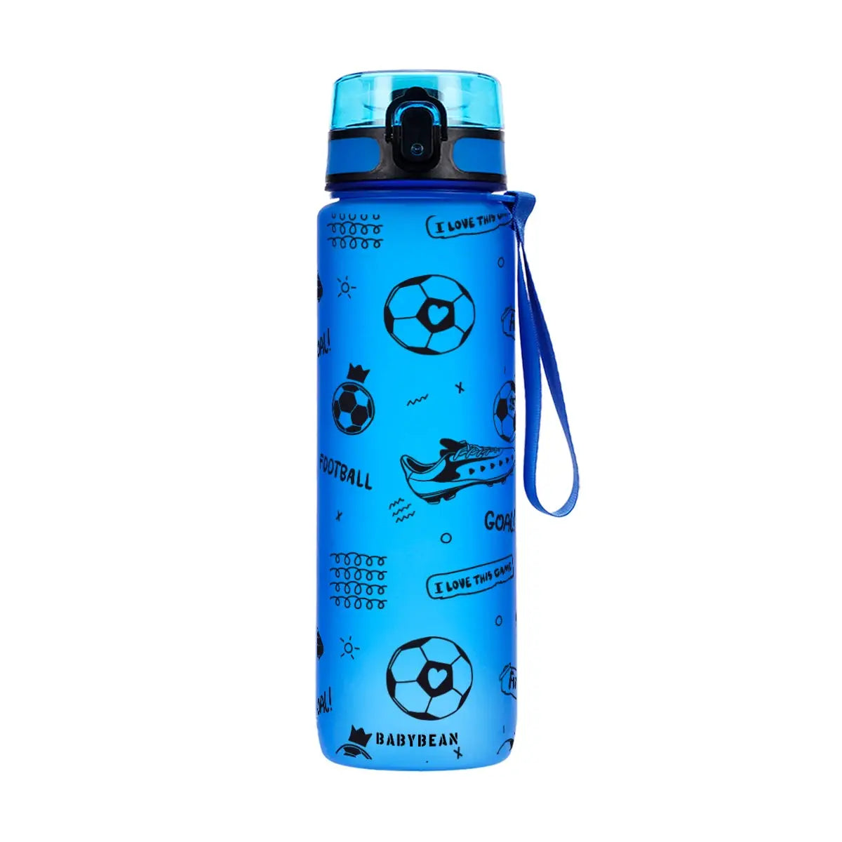 750ml Football Print Sports Water Bottle Flip Top Leakproof Portable Lanyard Water Cup For Kids Student Gym Outdoor Soccer Fans from PriceLows™
