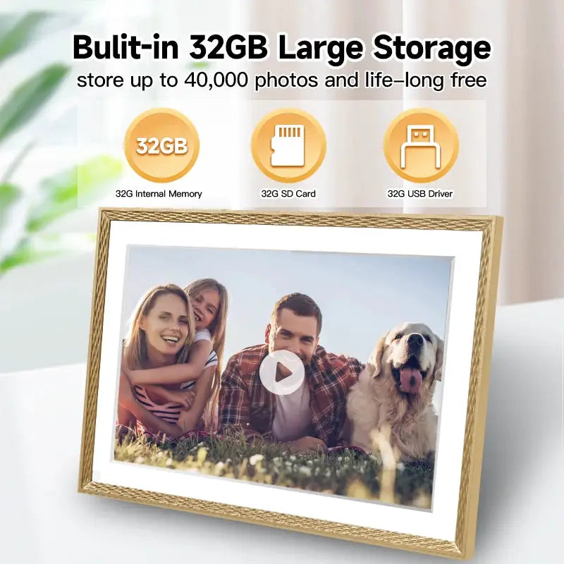 Christmas Gift Digital Picture Frame 10.1 Inch WiFi Frameo 1280 * 800IPS HD Cloud Smart Digital Photo Frame,32GB Storage, from PriceLows™