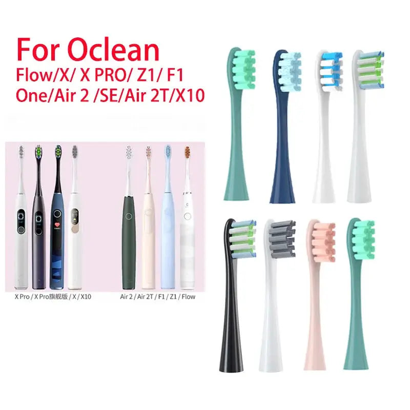 For Oclean Flow/X/ X PRO/ Z1/ F1/ One/ Air 2 /SE Brush Heads Soft DuPont Sonic Toothbrush Vacuum Bristle 7pcs Replacement Heads from PriceLows™