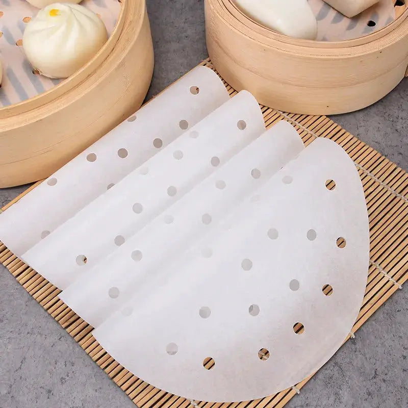 Bamboo Steamer Papers | Disposable | Non-Stick Liners | 50/100 Pcs