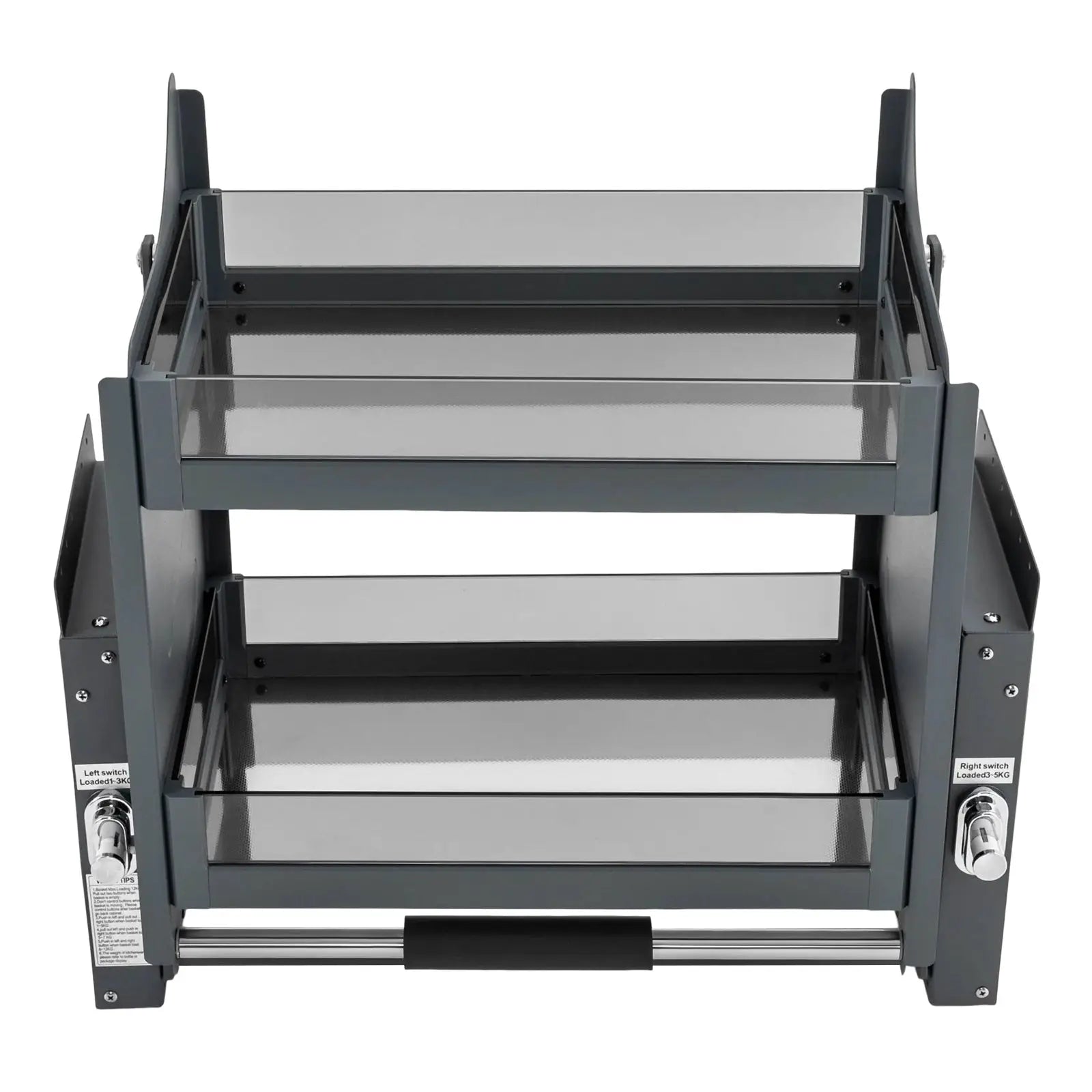 2-tier Pull-down Cabinet Storage Shelf Adjustable Bearing Upper Kitchen Wall Cabinet Organizer from PriceLows™