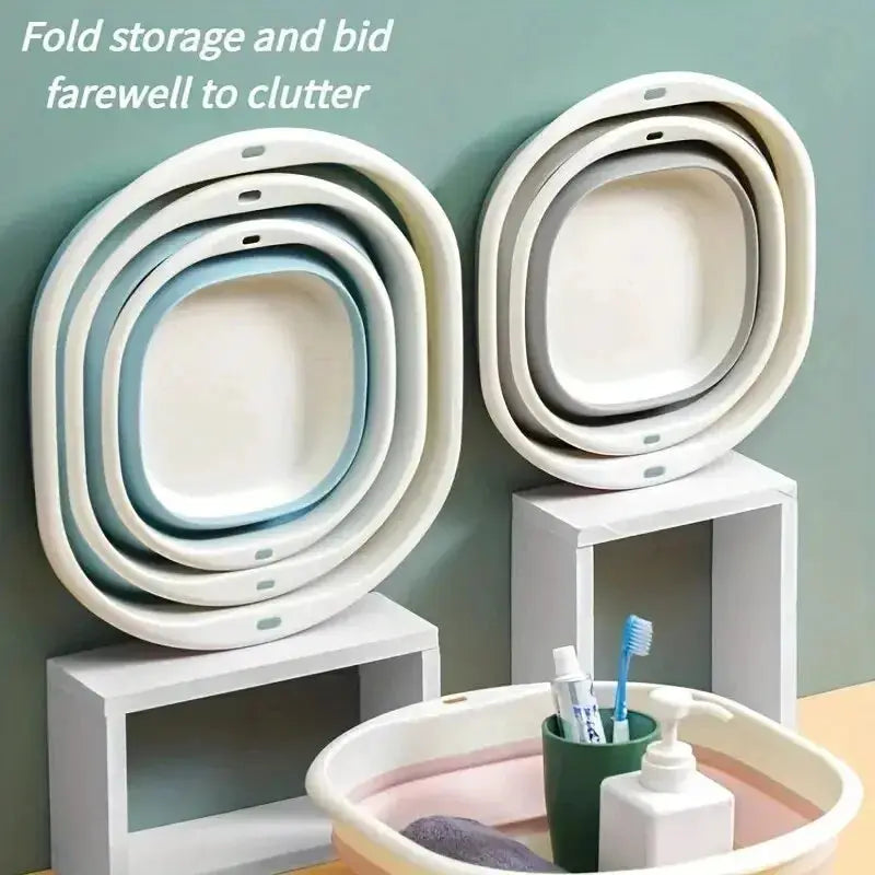 Foldable Foot Bath Tub | Thick Plastic | Portable Basin | 30.5 Cm Size