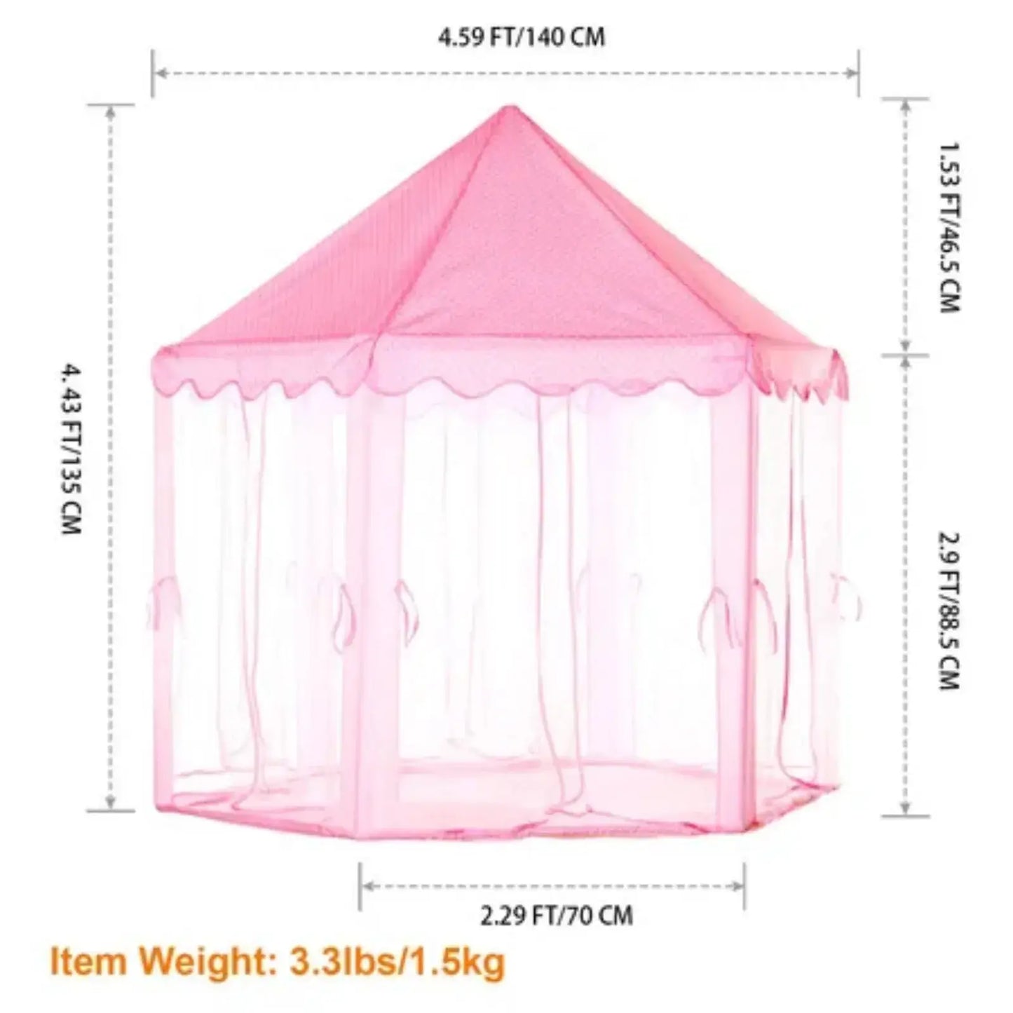 Kids Play Tents Princess for Girls Princess Castle Children Playhouse Indoor Outdoor Use from PriceLows™
