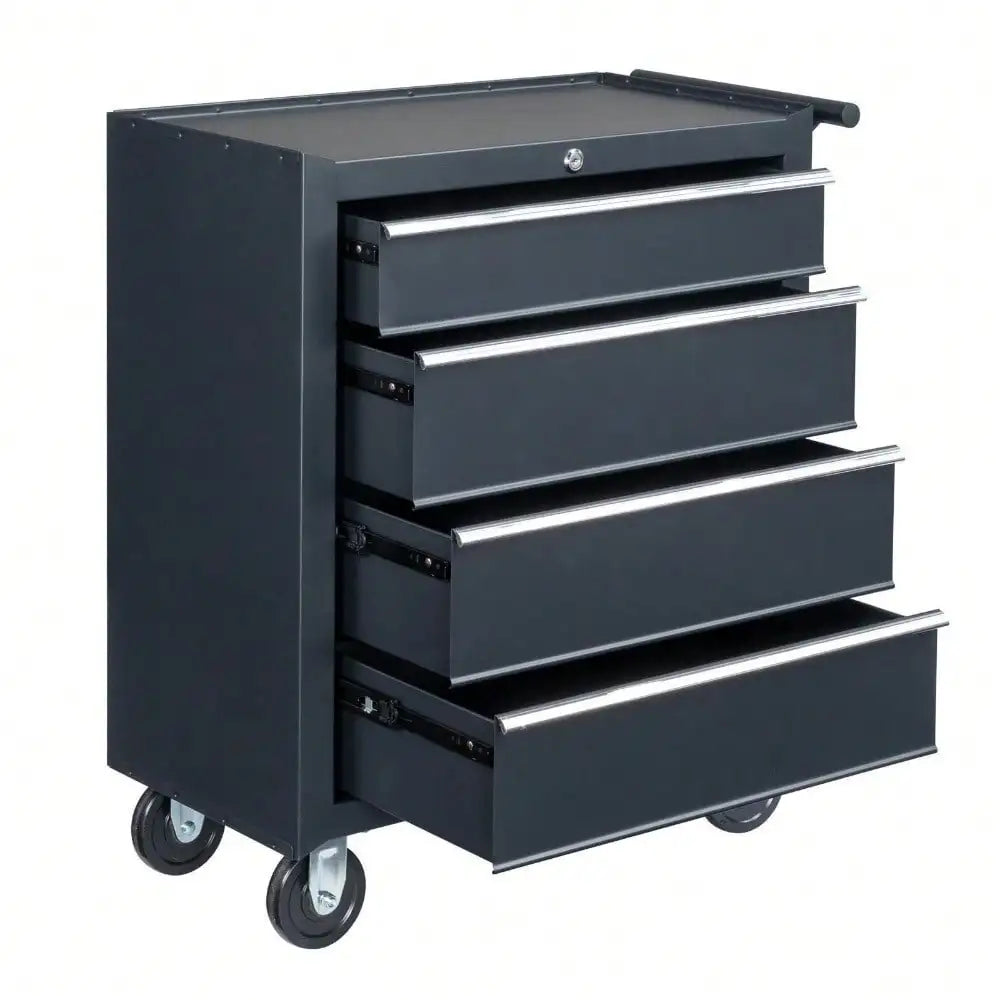 Black 4 Drawers Rolling Garage Workshop Tool Organizer Tool Chest Tool Cabinet from PriceLows™