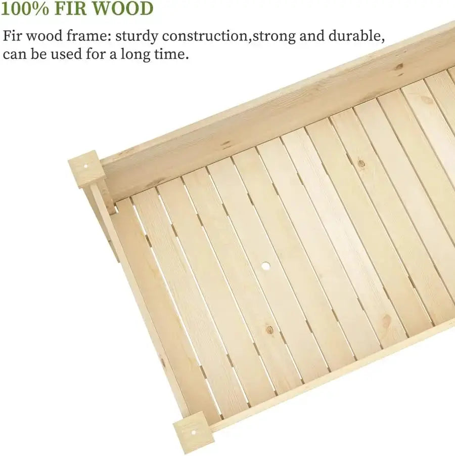 Outdoor Wood Raised Garden Bed, Elevated Large Planter Box with Storage Shelf for Vegetable Flower Backyard Patio Gardening from PriceLows™