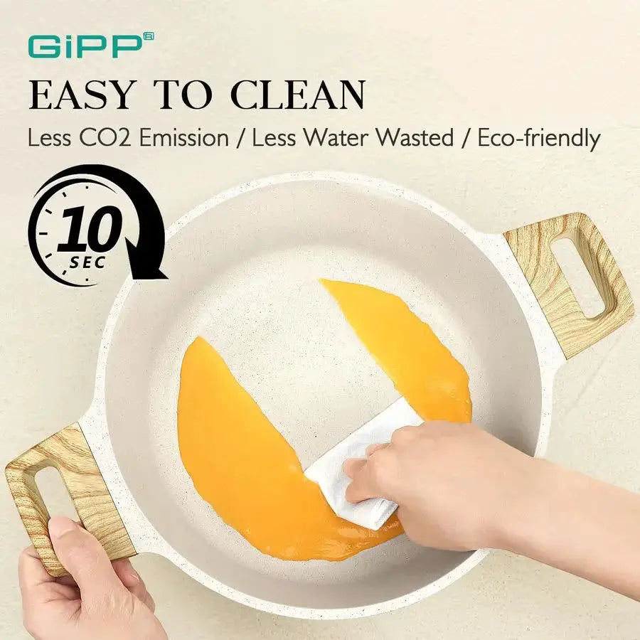 Pots and Pans Set Non Stick 14 Pcs White Granite Kitchen Cookware Sets Nonstick Induction Cookware Cooking Pan Set with Frying P from PriceLows™
