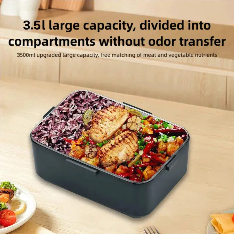 TINSOL New 3.5L Electric Lunch Box 90W Portable Food Heater Suitable for Car or Home Leak-proof Lunch Heating Microwave from PriceLows™