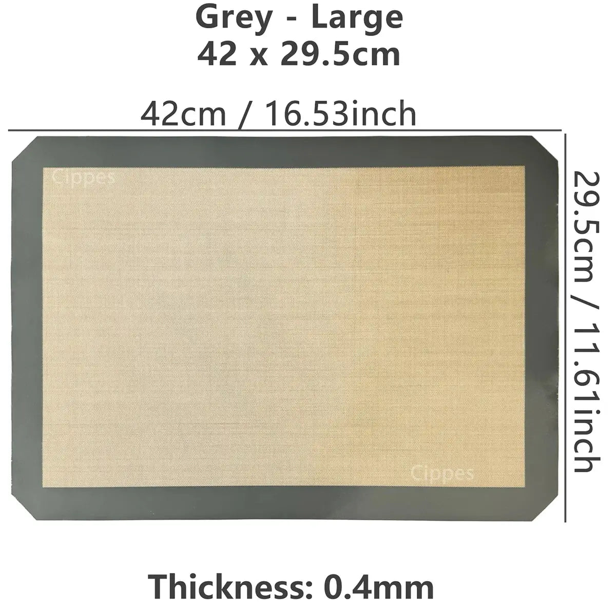 Silicone Baking Mat | 0.4mm Thick | Reusable Nonstick Bakeware | 1pc