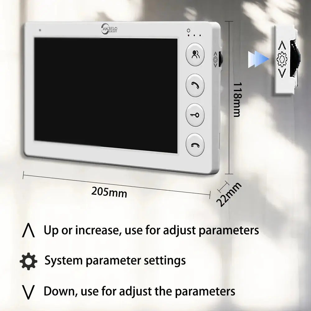 Video Intercom Set | 7Inch Color Display | 3Unit Wired Kit | Apartment