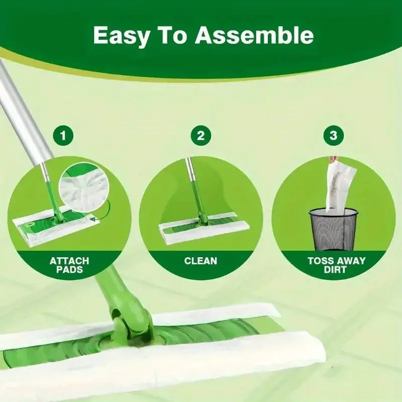 30/100PCS Disposable MicroFibre Electrostatic Floor Cloths Dust Removal Mop Paper Floor Cleaning Wipes for Flat Swivel Mop from PriceLows™