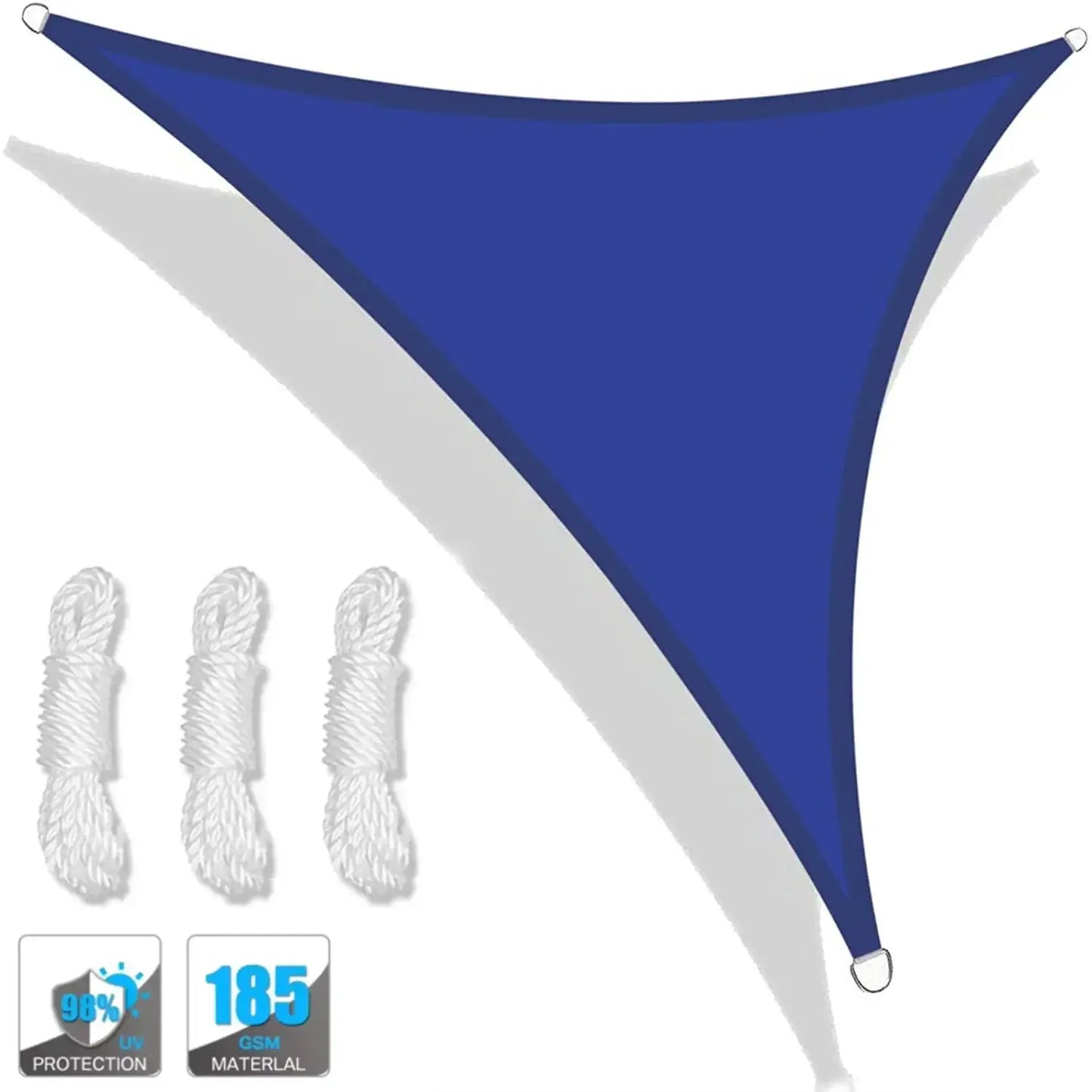 Triangle Sun Shade Sail | Waterproof UPF50+ Poly Canvas | Backyard Patio Garden Canopy