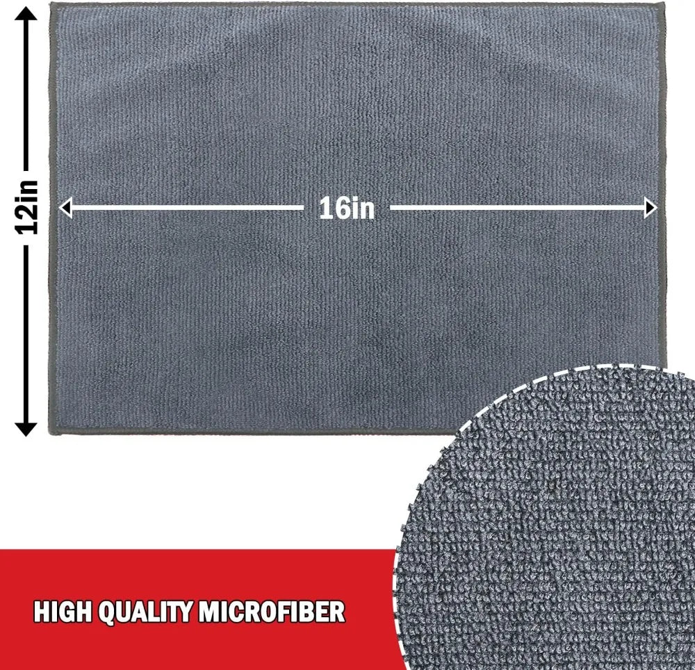 Microfiber Cleaning Cloths | Polyester Blend | Soft Absorbent | 24 Pack 12x16in