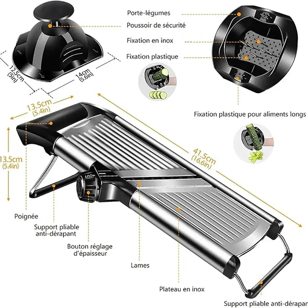 Vegetable Slicer | Stainless Steel | Multi Function | Compact Design