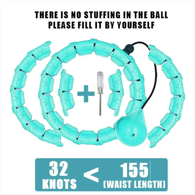 Weighted Adjustable Hula Hoop | Shock Absorbing Massage | Infinite Knot Link