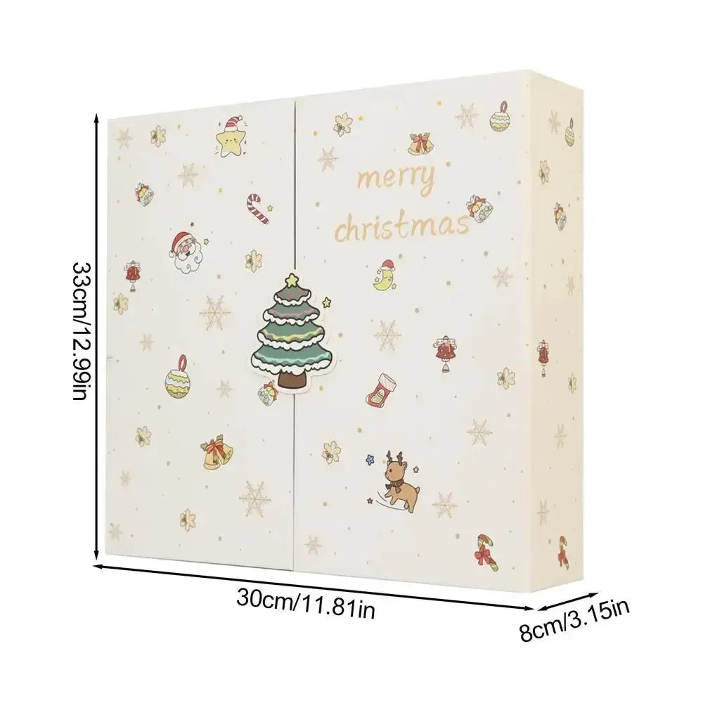Christmas Count Down Calendar Box | 24 Day Empty Design | Nonwoven Elk Pattern