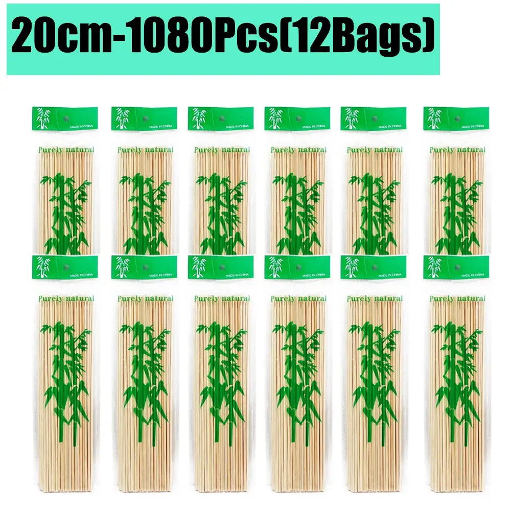 Bamboo Skewers | Natural Color | 15/20/25/30cm | 80-90 Pcs Pack