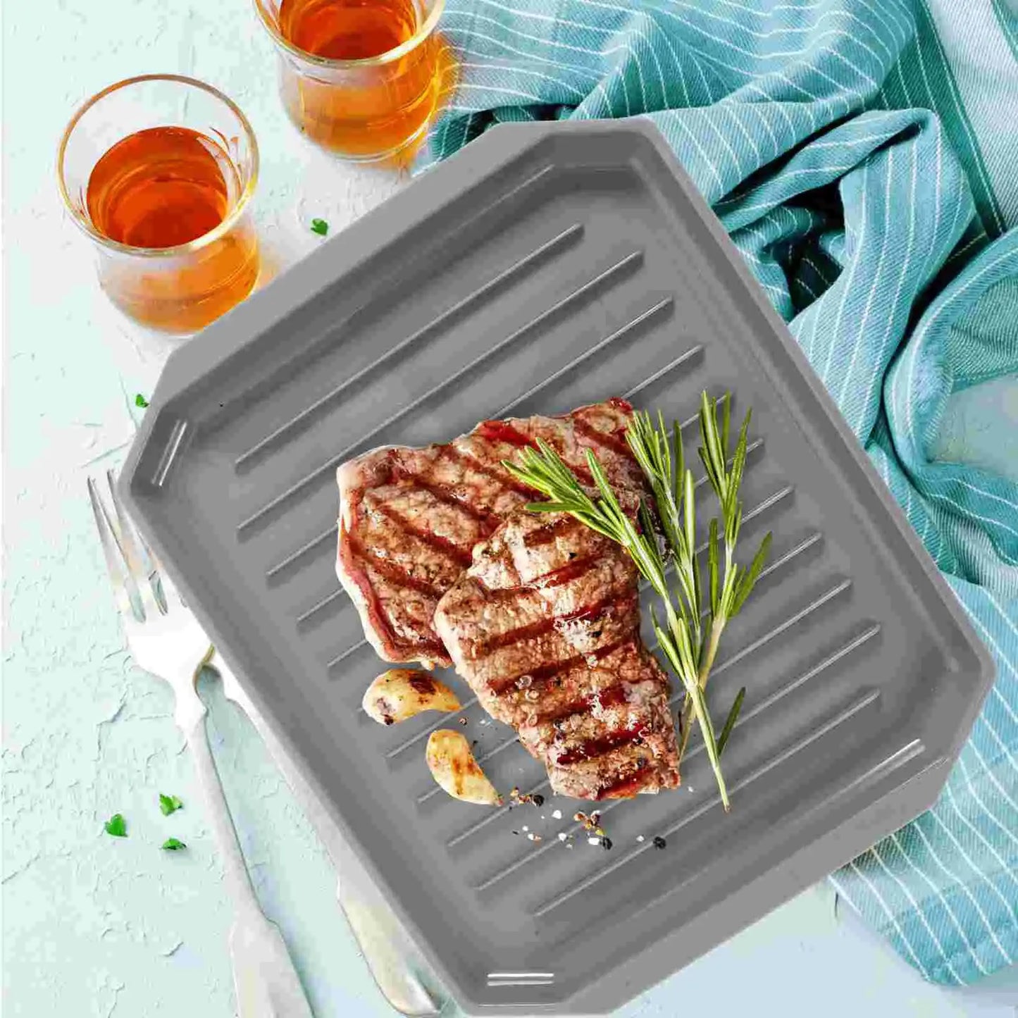 Microwave Bacon Cooker | Bacon Oven Pan | Microwave Bacon Rack | Plate Included