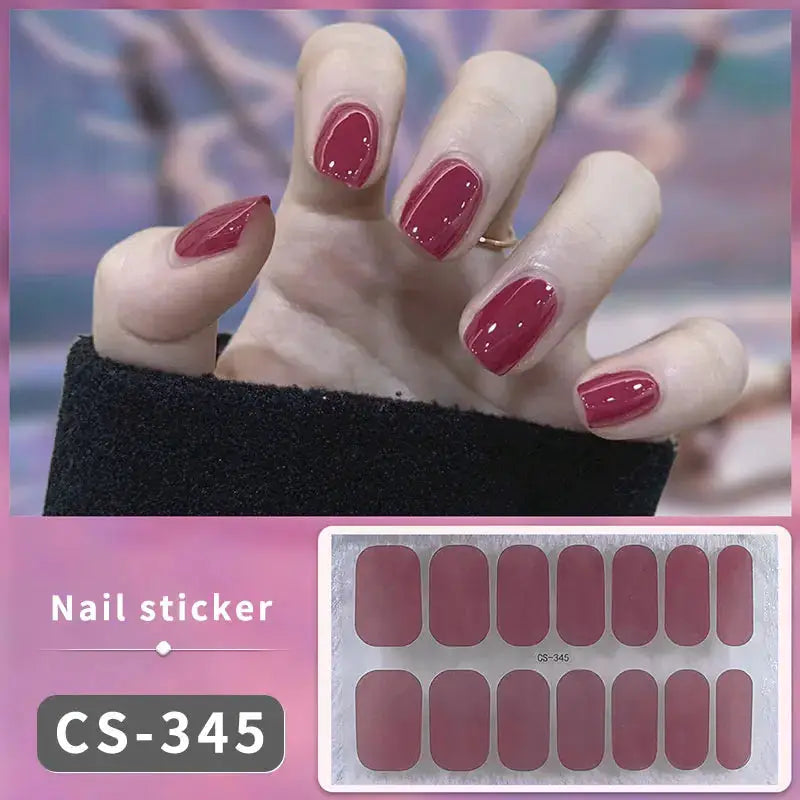 Full Cover Nail Stickers Fashion Nail Polish Nail Decoration Sparkling Glitter Self Adhesive Manicure Designer Nail Art Sticker from PriceLows™