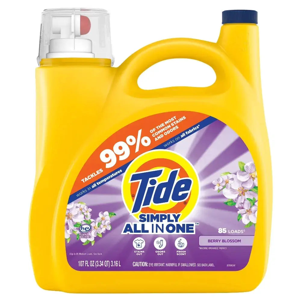 Liquid Laundry Detergent | Berry Blossom Scent | 85 Loads | 107 Fl Oz